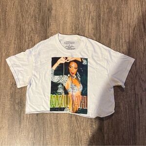 Forever 21 Aaliyah Crop Top White Womens Small
